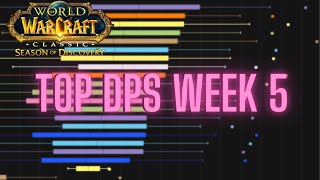 Top DPS Week 5 Blackwing Lair  Season of Discovery Phase 5 [upl. by Noivart]