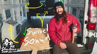 SWIVEL SEATS ARE AWESOME And Pretty Easy  Singletrack Sampler Van Build Ep1 [upl. by Julianne28]