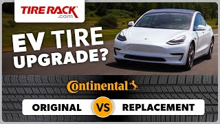 Comparing Electric Vehicle Tires Continental Original Equipment vs Replacement 2022  Tire Rack [upl. by Iraam]