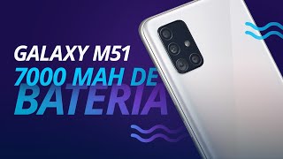 Samsung Galaxy M51 7000 mAh de bateria AnáliseReview [upl. by Behre]