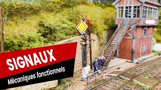 Des signaux mécaniques ferroviaire fonctionnels avec Arduino circulations de locomotives à vapeur [upl. by Pammie]