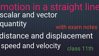 motion in a straight line  class 11th [upl. by Netsua211]