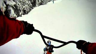 SkiBiking Stevens Pass [upl. by Yboc984]