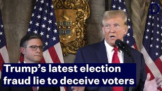 Trump’s latest LIE about election fraud to deceive voters [upl. by Ingeborg150]