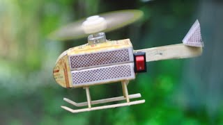 How to Make a Flying Helicopter With Matches and DC Motor [upl. by Annoerb]