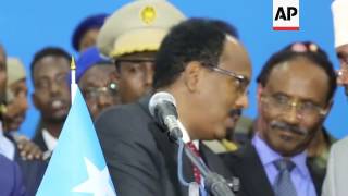 Farmajo sworn in as new President of Somalia [upl. by Graf641]