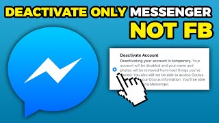 How To Deactivate Messenger Only Not Facebook 2024 [upl. by Laband]