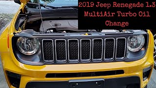 2019 Jeep Renegade 13 MultiAir Turbo Oil Change [upl. by Akilegna]