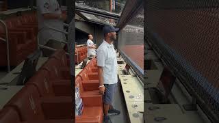 Watching batting practice from “The Cadillac Club” at Citi Field 72524 Braves vs Mets baseball [upl. by Ravens]