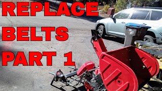 How To REPLACE BELTS Honda Snowblower PART 1  PART ONE  PART ONE HondaSnowblowerEnthusiasts311 [upl. by Kelsey957]