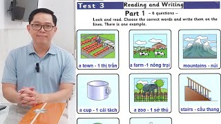 Movers 1  Test 3  Reading amp Writing  Part 1 [upl. by Haseena]