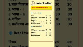 REET Exam Pattern and Syllabus  REET New Bharti 2024  reet notification out  reet syllabus [upl. by Marte]