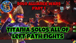 Alliance War Showcase  Titania solos Entire Left Path  Marvel contest of champions [upl. by Estell873]