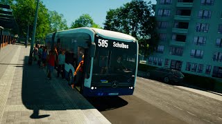 The Bus  LudwigshafenÜberland Map  Line 585  Realistic driving Gameplay [upl. by Phelips914]