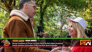 Todd interviews Parade Honoree Vivian Cardia at the 80th Annual Columbus Day Parade in NYC [upl. by Halverson]