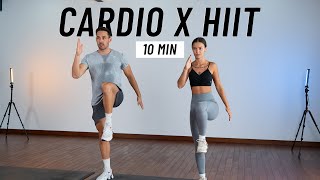 10 MIN CARDIO HIIT WORKOUT  ALL STANDING  Full Body No Equipment No Repeats [upl. by Ahseel]