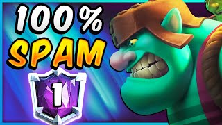 LOWEST SKILL DECK just REACHED RANK 1 IN CLASH ROYALE 🏆 [upl. by Hgieliak]