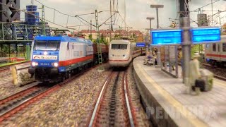 Modelleisenbahn ICE  Zugfahrt im Miniatur Wunderland von Hamburg Hbf nach Bad Klosterberg Bf [upl. by Horowitz402]