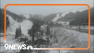 LIVE Snow falls in Colorados mountains [upl. by Eldreeda962]