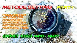 SETTING PEDOMETER ALTIMETER  COMPASS  BAROMETER  METRONOME  PART1 [upl. by Ivana372]