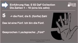 Kap Einführung 02 Die Zahlen von 110 die Fünf [upl. by Annaynek]