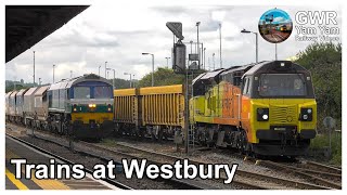 Freight Trains and XC diversions at Westbury Station [upl. by Abraham]