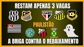 PAULISTÃO  RESTAM apenas 3 VAGAS para as QUARTAS [upl. by Haik24]