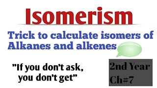 Isomerism Trick to calculate Isomers Alkanes Basic concept [upl. by Herr]