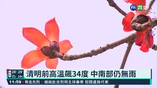 清明前高溫飆34度 中南部仍無雨｜華視新聞 20210329 [upl. by Cadell]