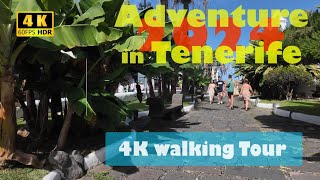 Puerto de la Cruz Tenerife 4K Travel Adventure Walking Tour [upl. by Philippine]