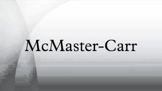 McMasterCarr [upl. by Perkins]