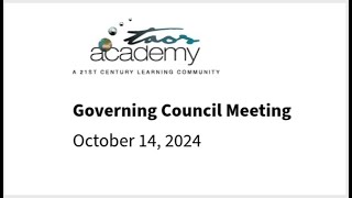 TACS Governing Council Meeting Oct 14 2024 [upl. by Anaiq]