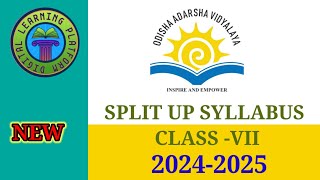 SPLIT UP SYLLABUS CLASS VII digitallearningplatform hindi [upl. by Danby273]