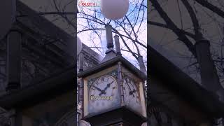 Are you visiting Vancouver Dont miss the iconic Gastown Steam Clock [upl. by Hayouqes]