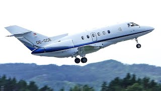 Hawker 800XP  Landing amp Takeoff  Stord airport july 2017 [upl. by Cybil]