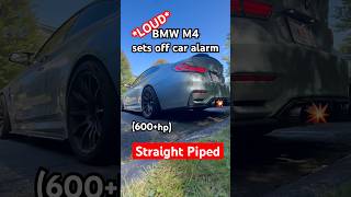 Loud exhaust sets off alarm real shorts bmw exhaust m4 [upl. by Tacita]