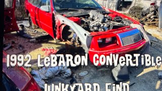 1992 Chrysler LeBaron convertible JUNKYARD FIND [upl. by Halyahs]