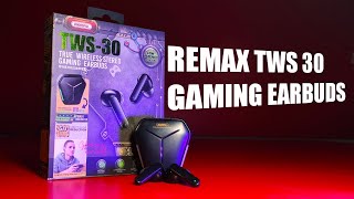 Remax TWS 30 Gaming Earbuds Unboxing amp Review Gaming Test Call Test Sound Quality Battery Timing [upl. by Carol-Jean]