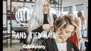 INSTALLING  BLENDING HAND TIED HAIR EXTENSIONS [upl. by Bertrand]