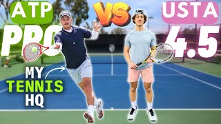 USTA 45 vs ATP Pro whandicap KaruesellHQ [upl. by Gertruda]