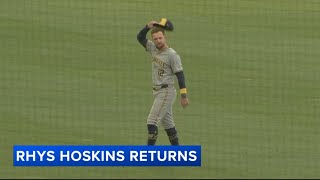 Rhys Hoskins receives standing ovation during emotional return to Philadelphia [upl. by Brag544]