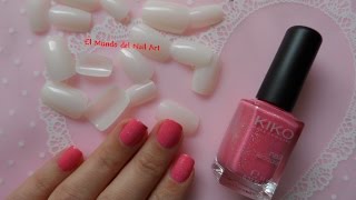 Tutorial Como poner una Uña Postiza  El Mundo del Nail Art [upl. by Simonette]