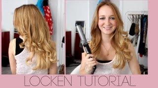 LOCKENTUTORIAL  OUTTAKES  Große Locken mit dem Lockenstab [upl. by Aicina]