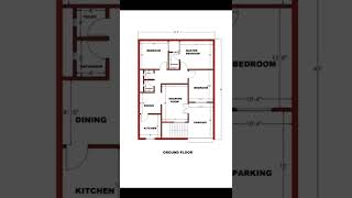 33x43 sq ft house plan  1400 sq ft home design [upl. by Anavlys]