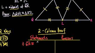 Geometry Sec 4 4 Proving Triangles Congruent SSS SAS [upl. by Iolande756]