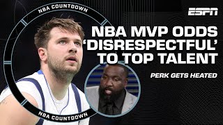 ITS DISRESPECTFUL 👀  Perk on Jokics MVP odds vs Luka Brunson amp AntMan 😳  NBA Countdown [upl. by Quartet]