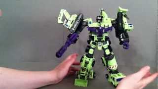 Devastator Combine Mode  Make Toys Green Giant Review [upl. by Attelrahc]