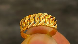 How Gold Chain Ring is Made  jewelry Ring [upl. by Anirahtak]