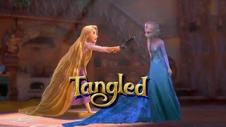 Queen Elsa finds Rapunzel in the tower  Frozen 3 Tangled Fanmade Scene [upl. by Plume]