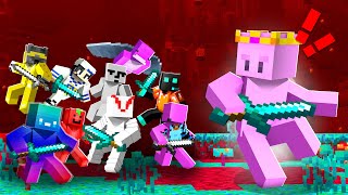 Minecraft Speedrunner VS 9 Hunters [upl. by Mikkel]